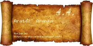 Arató Aranka névjegykártya